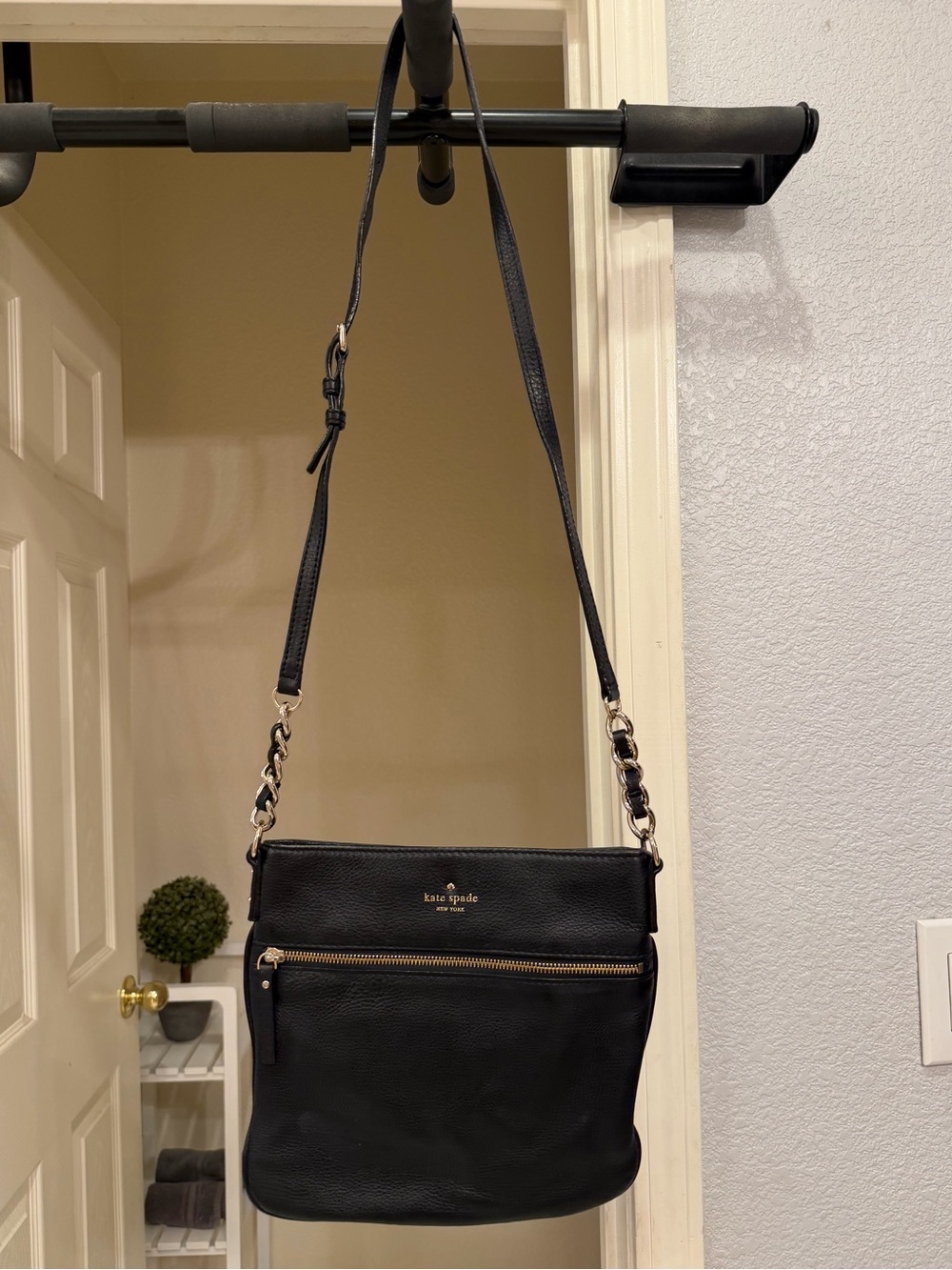 Kate Spade Black Pebbled Leather Crossbody Bag